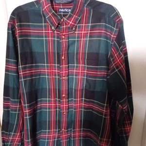 Nautical men's button up shirt